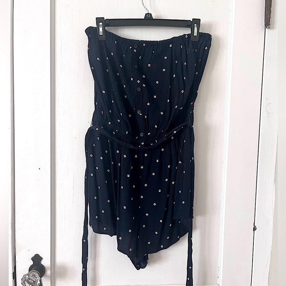 Abercrombie & Fitch Navy Strapless Romper